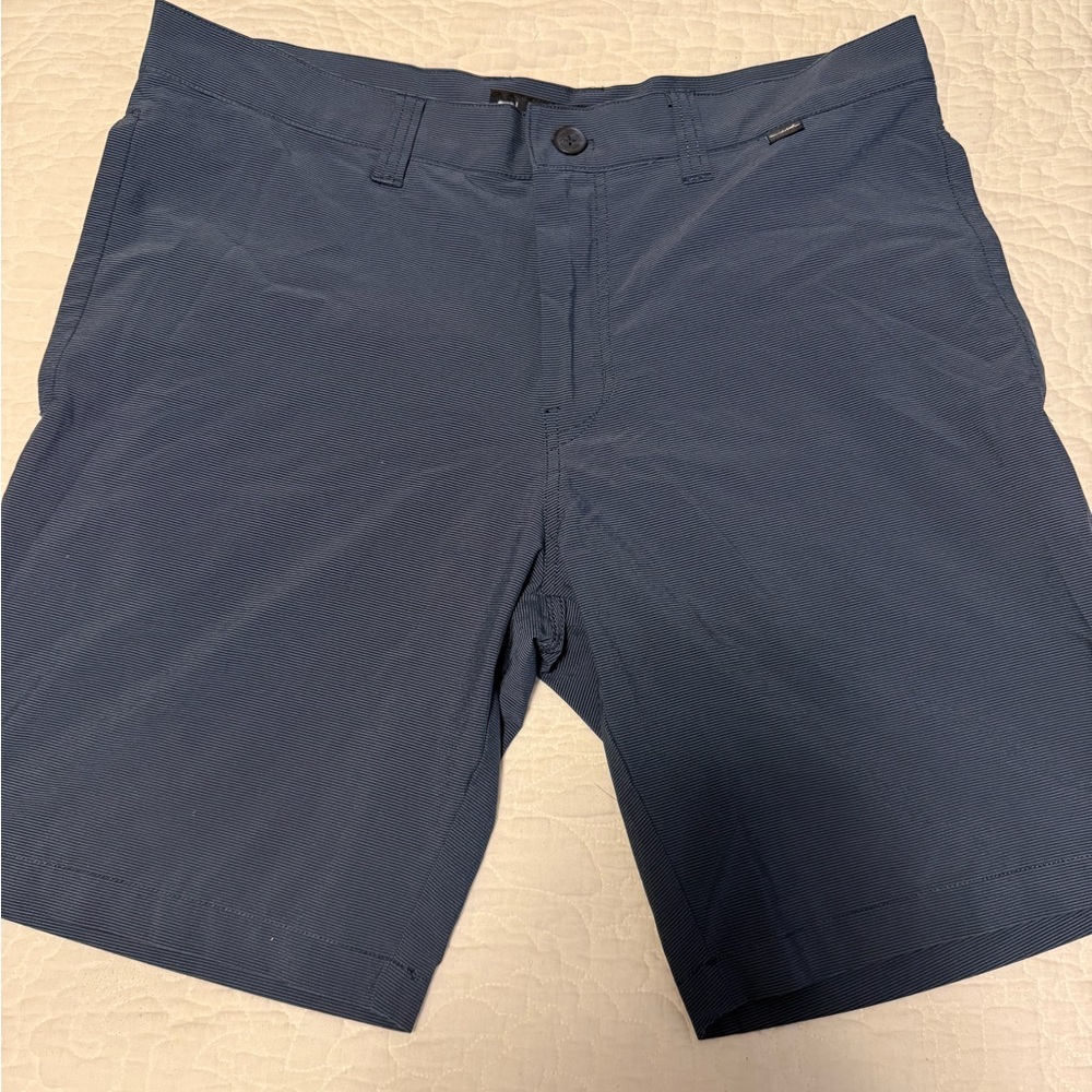 Travis Mathew Men's Flat Front Shorts in Deep Blue 34